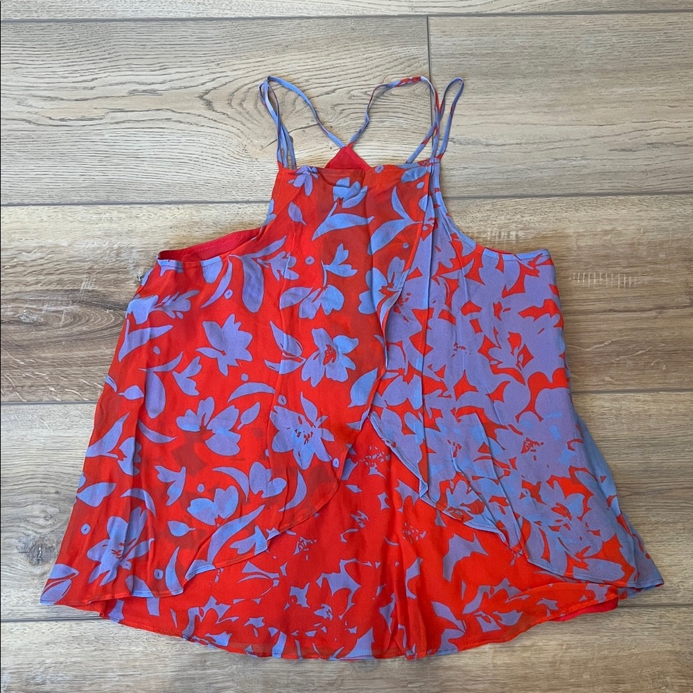 Anthropologie Maeve Red/Purple Floral Camisole